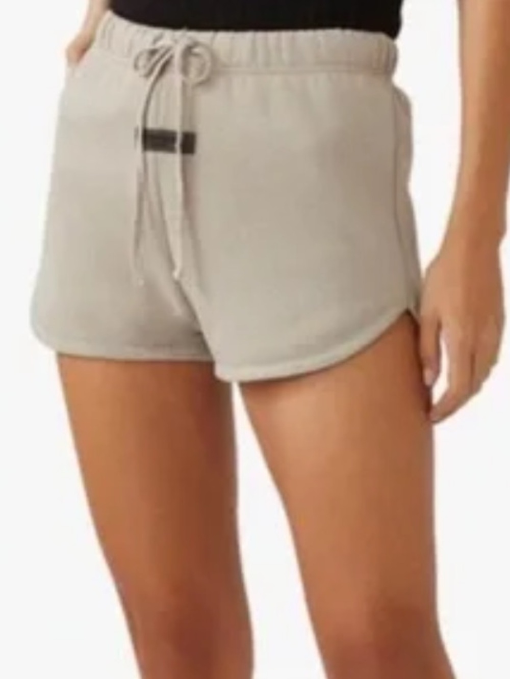 Essentials Women's Light Beige Drawstring Athletic Shorts